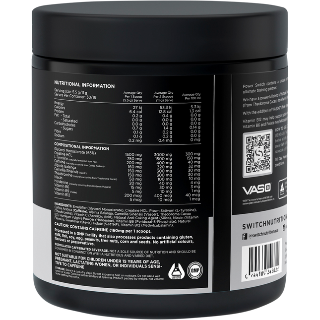 Switch Nutrition Power Performance Energy Blend Red Raspberry