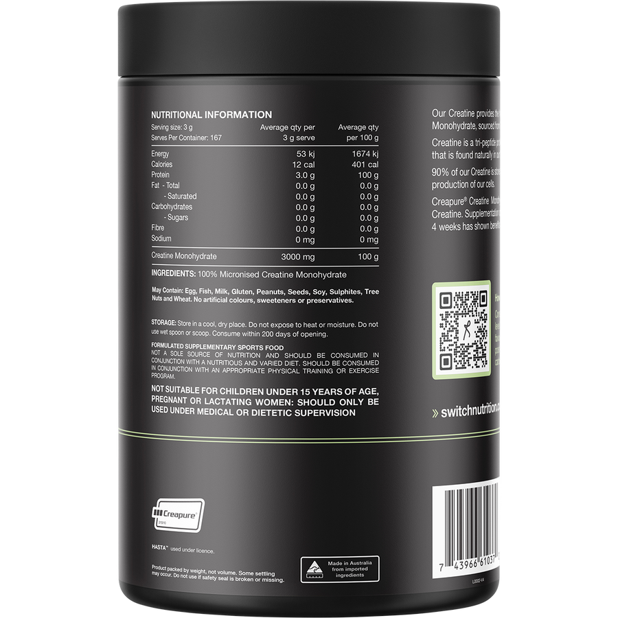 Switch Nutrition Perform Creatine 100% Pure Creapure