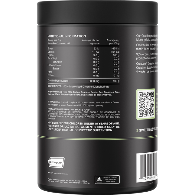 Switch Nutrition Perform Creatine 100% Pure Creapure