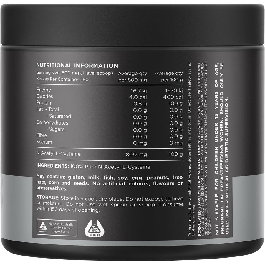NAC 100% N-Acetyl L-Cystine Unflavoured