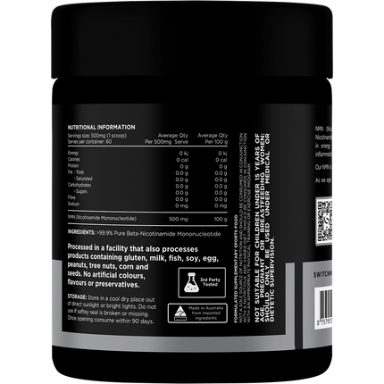 Switch Nutrition NMN Pure Nicotinamide Mononucleotide Powder