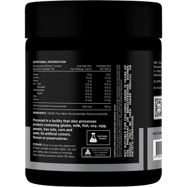 Switch Nutrition NMN Pure Nicotinamide Mononucleotide Powder