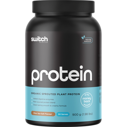 Switch Nutrition Protein Organic Sprouted Plant Choc Sea Salt