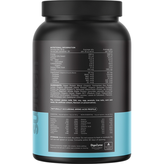 Protein Organic Sprouted Plant Choc Sea Salt