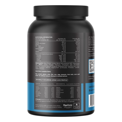 Switch Nutrition WPI Premium Whey Protein Isolate Milk Chocolate