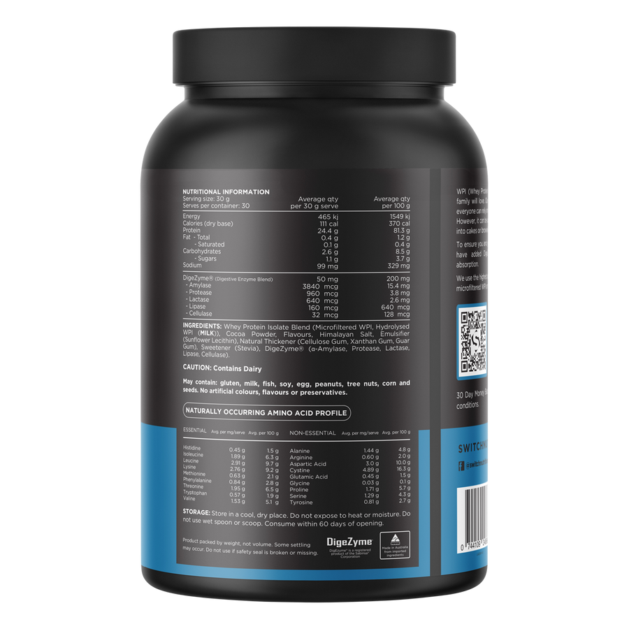 WPI Premium Whey Protein Isolate Milk Chocolate