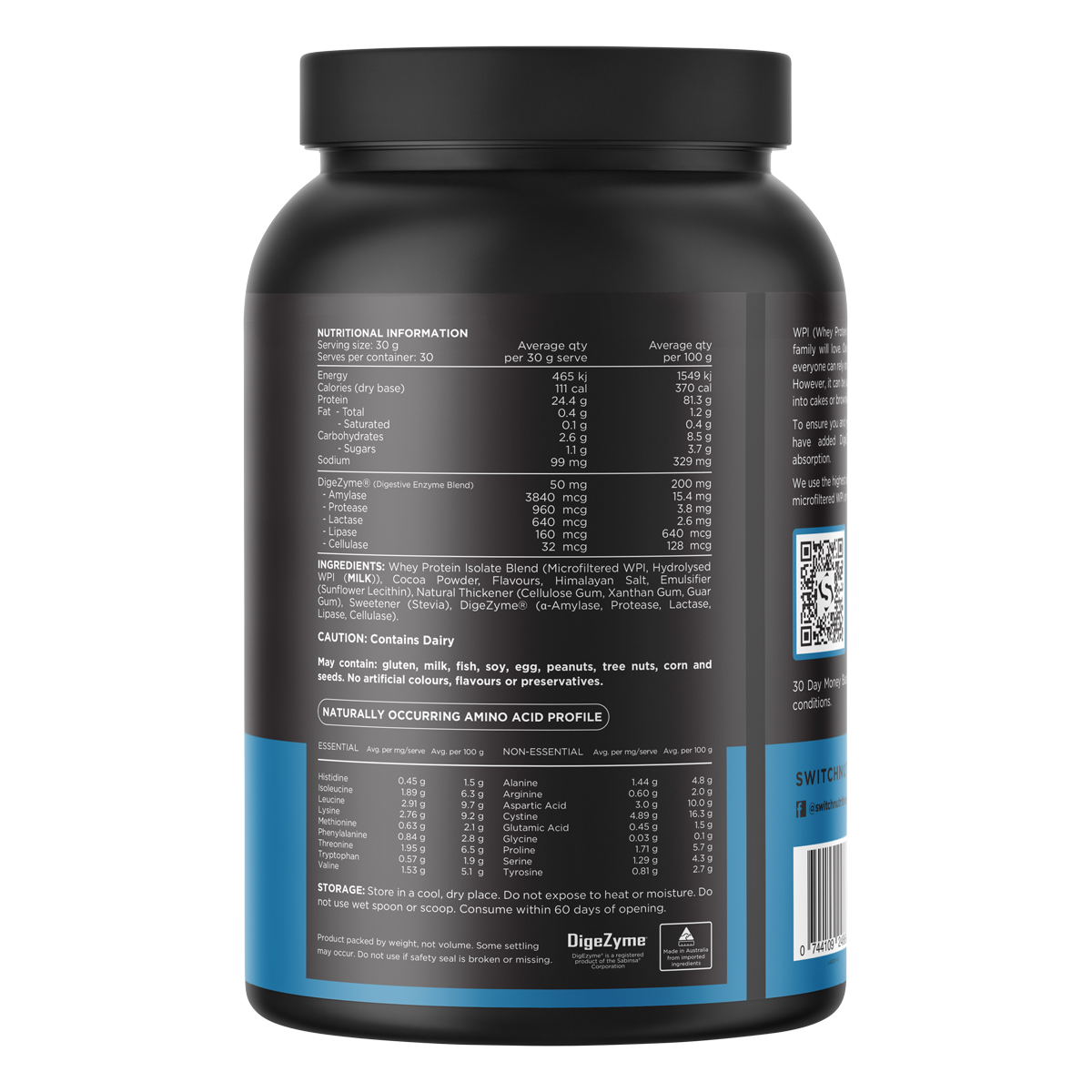 WPI Premium Whey Protein Isolate Milk Chocolate