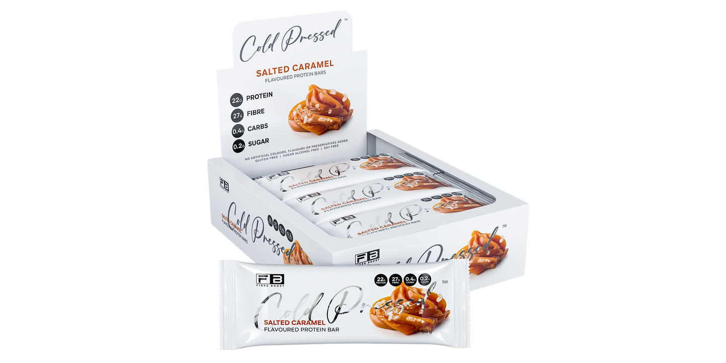 Fibre Boost Cold Pressed Salted Caramel flavoured Protein Bar