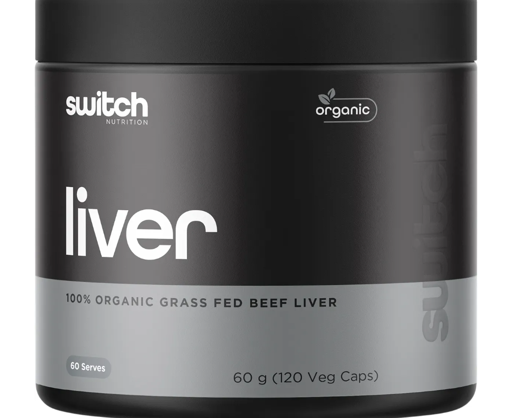 Switch Nutrition Beef Liver 100% Organic Grass Fed 120 Caps