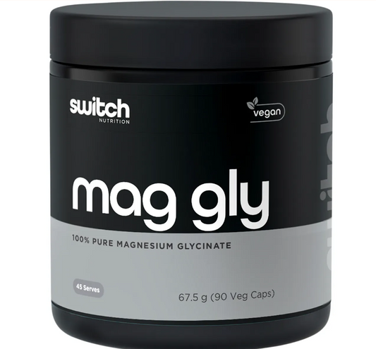 Switch Nutrition Mag Gly 100% Pure Magnesium Glycinate 90 Caps