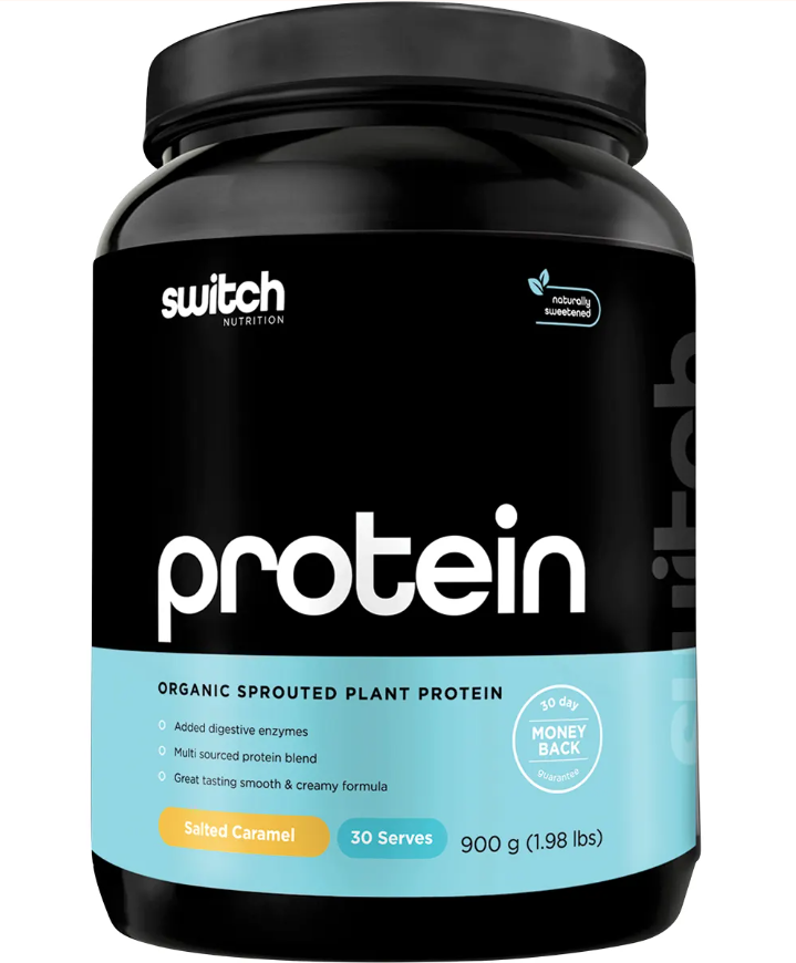 Switch Nutrition Protein Organic Sprouted Plant Salted Caramel 900g