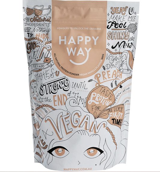 HW48 Happy Way Pea Protein Powder Vanilla 500g