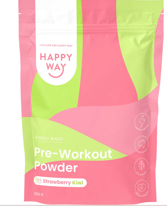 Happy Way Pre-Workout Powder Strawberry Kiwi 250g