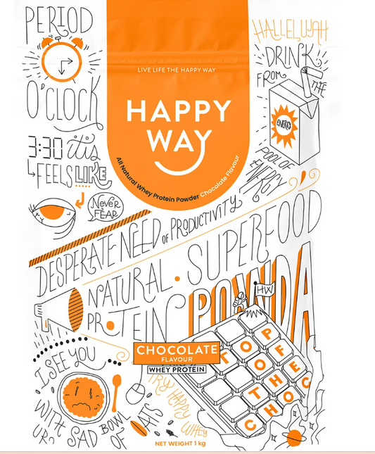 Happy Way Whey Protein Powder Chocolate 1kg