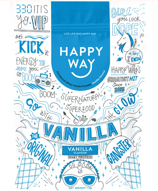 Happy Way Whey Protein Powder Vanilla 1kg