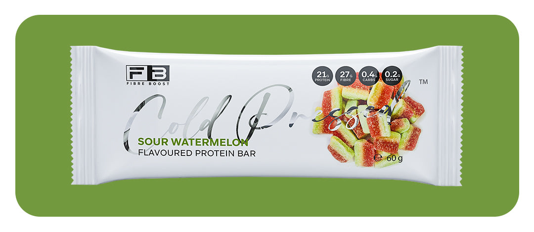 Fibre Boost Cold Pressed Sour Watermelon flavoured Protein Bar