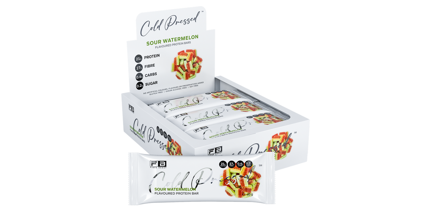 Fibre Boost Cold Pressed Sour Watermelon flavoured Protein Bar