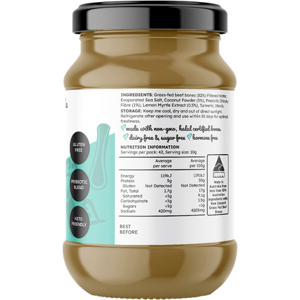 Beef Bone Broth Concentrate Coconut & Lemon Myrtle