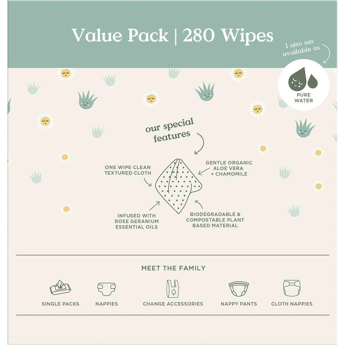 Eco Wipes Value Pack Aloe Vera & Chamomile