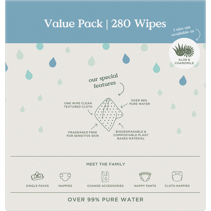 Pure Water Baby Wipes Value Pack