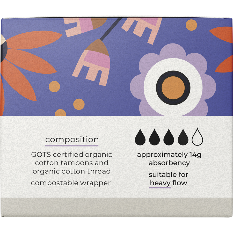 Organic Cotton Tampons Super