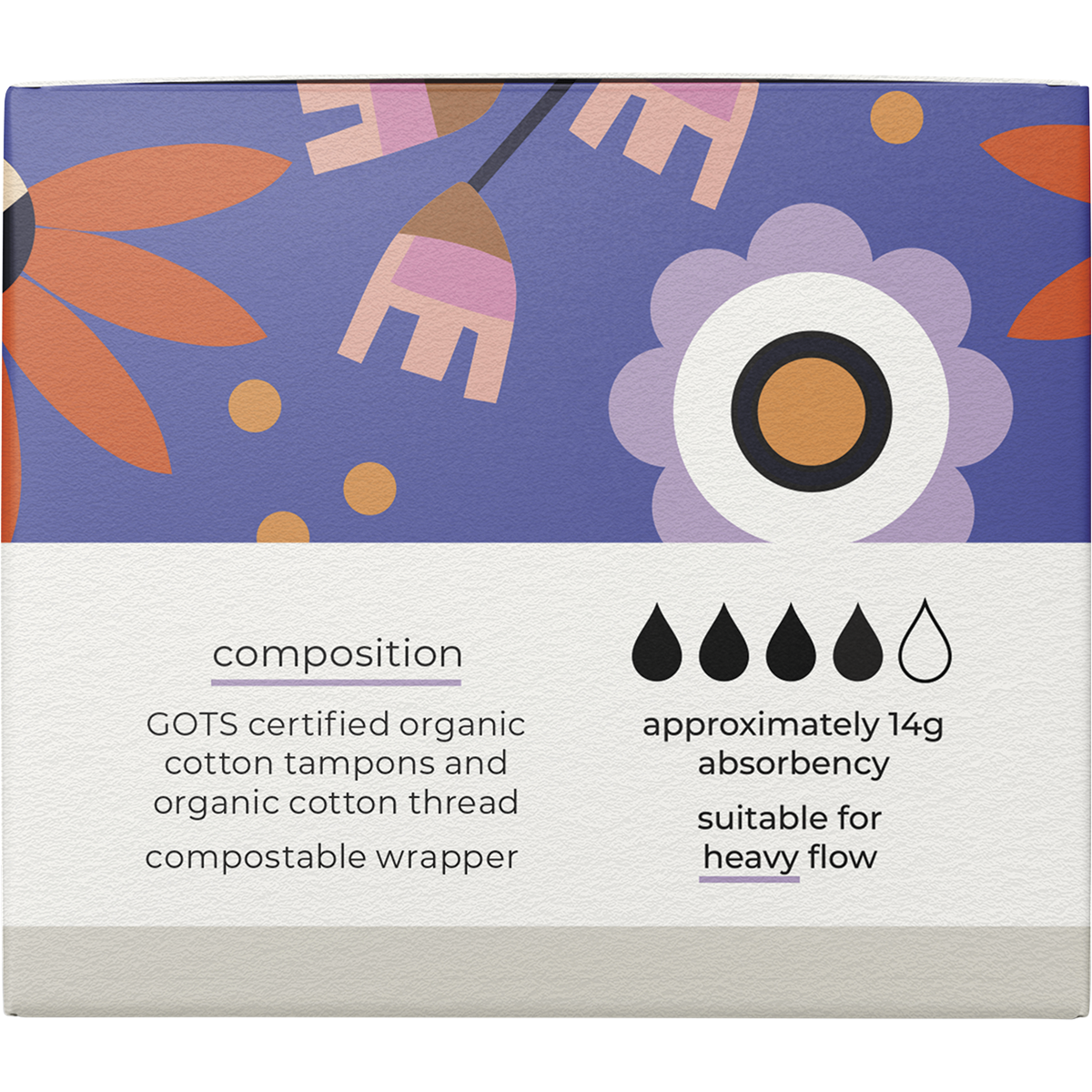 Organic Cotton Tampons Super