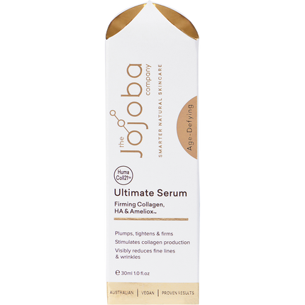 Woman applying The Jojoba Company Ultimate Serum for firmer smoother skin