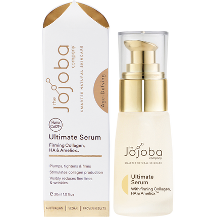 The Jojoba Company Ultimate Serum with collagen HA and Ameliox for firming and hydration