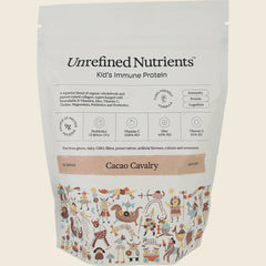 Unrefined Nutrients Kid's Immune Protein Cacao Cavalry 330g pouch front