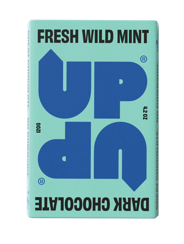 UP-UP Chocolate Wild Mint Dark Chocolate Bar – 130g