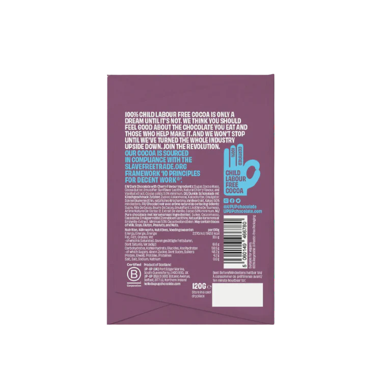 UP-UP Chocolate Dark Cherry Chocolate Bar – 130g
