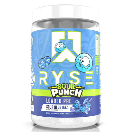 RYSE Supplements Loaded Pre-Workout Sour Punch Blue Razz 30 Servings