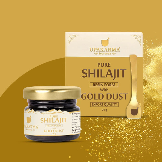 Upakarma Shilajit Gold dust for strength and stamina