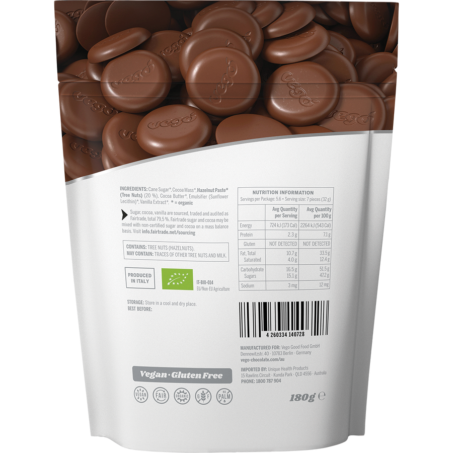 Fine Hazelnut Chocolate Melts