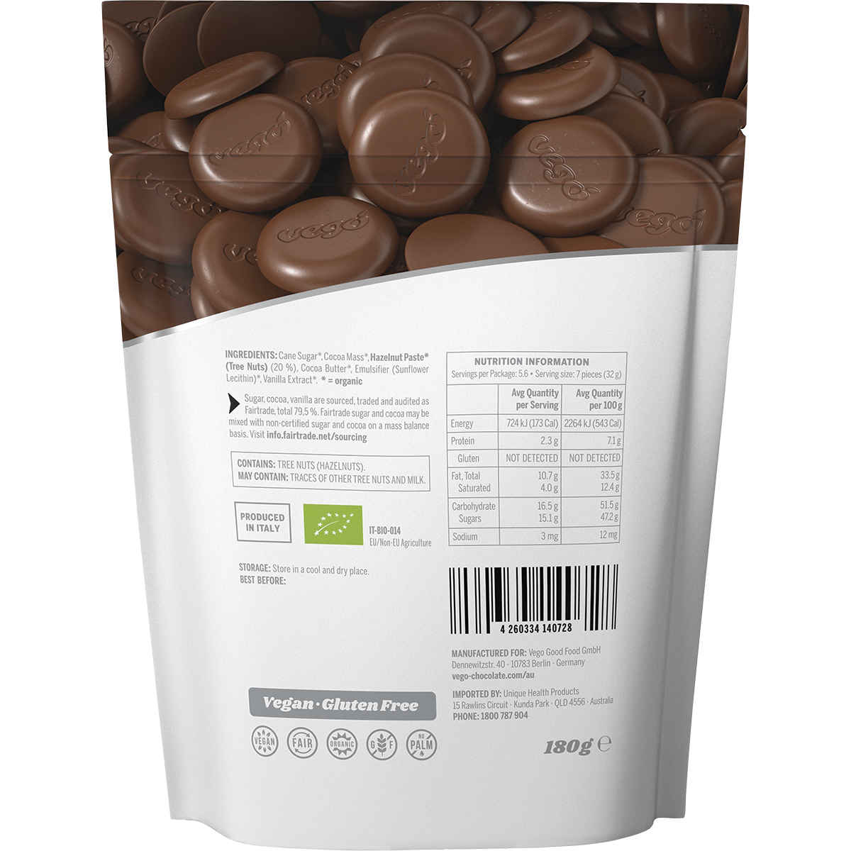 Fine Hazelnut Chocolate Melts