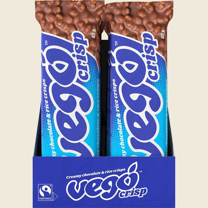 Vego Crisp Chocolate Bar Creamy Chocolate & Rice Crisps 20x40g