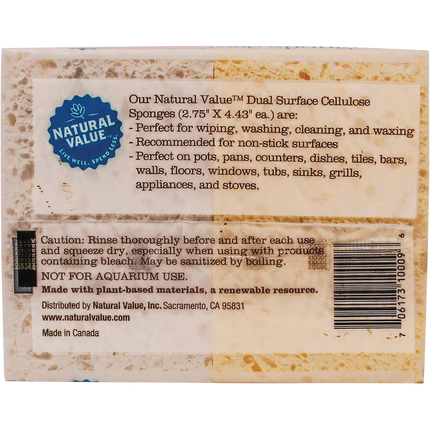 Dual Surface Cellulose Sponges