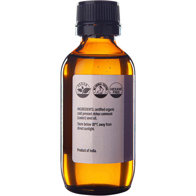 Castor Oil 100% Natural - Amber Glass Bottle