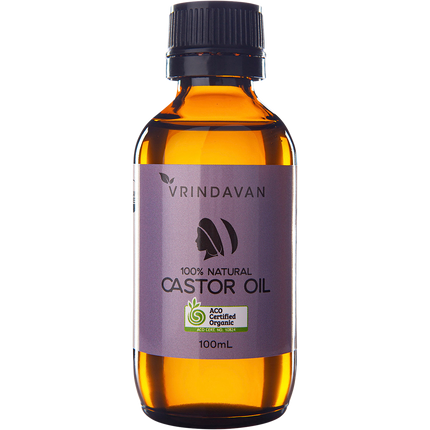 Castor Oil 100% Natural - Amber Glass Bottle