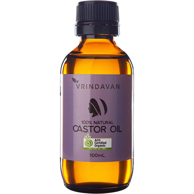 Castor Oil 100% Natural - Amber Glass Bottle
