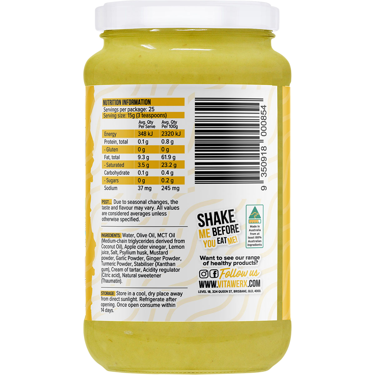 Keto Mayo Living On The Edge Turmeric, Ginger & Garlic