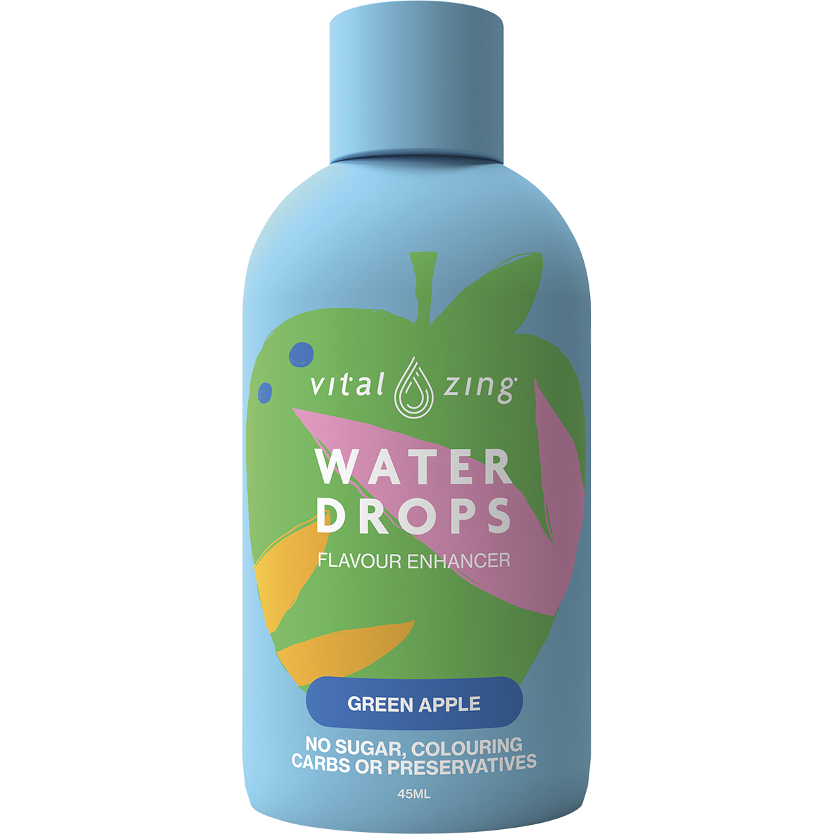 Water Drops Green Apple