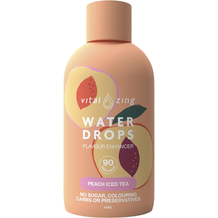 Vital Zing Water Drops Peach Iced Tea