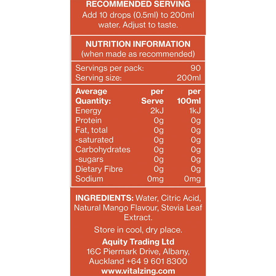 Vital Zing Water Drops Mango