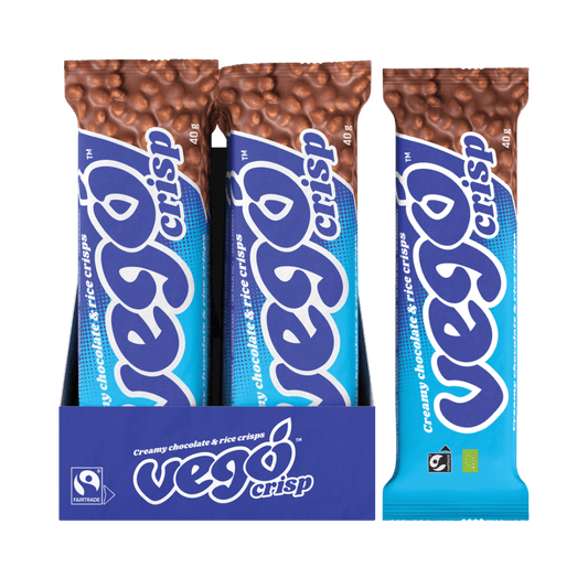Vego Crisp Chocolate Bar Creamy Chocolate & Rice Crisps 20x40g