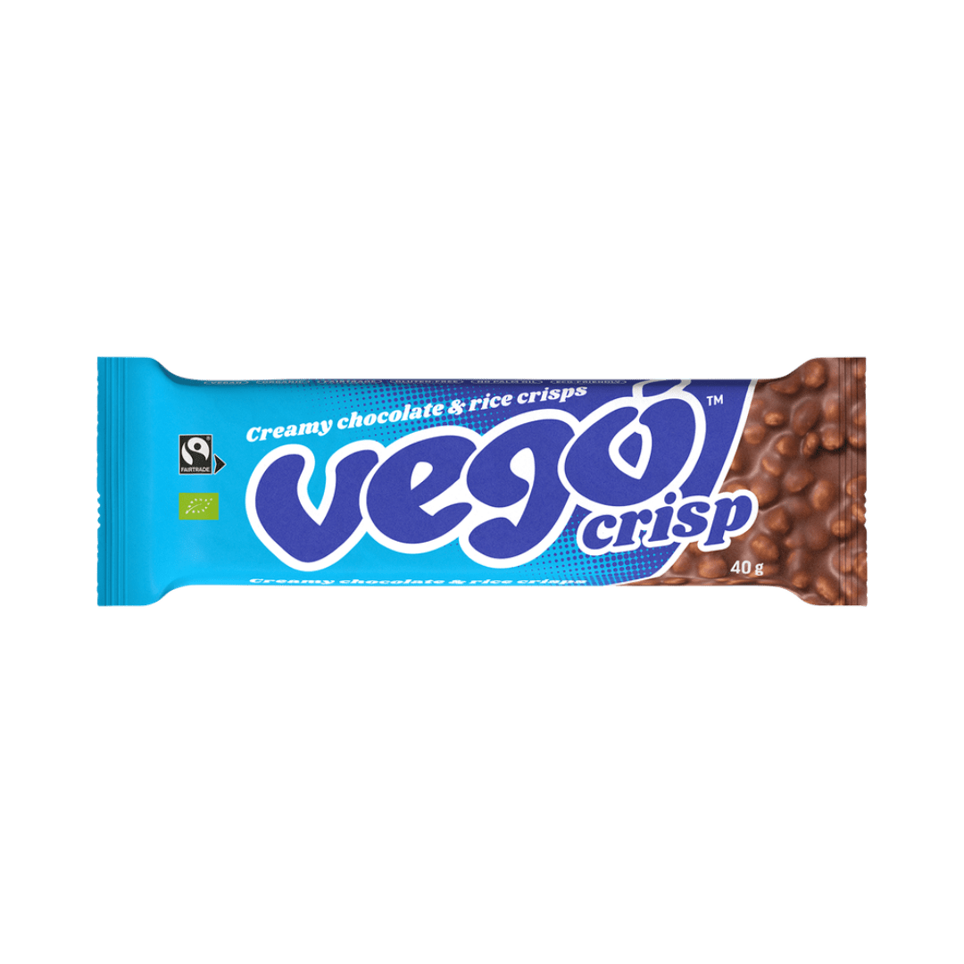 Vego Crisp Chocolate Bar Creamy Chocolate & Rice Crisps 20x40g