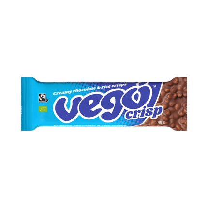 Vego Crisp Chocolate Bar Creamy Chocolate & Rice Crisps 20x40g