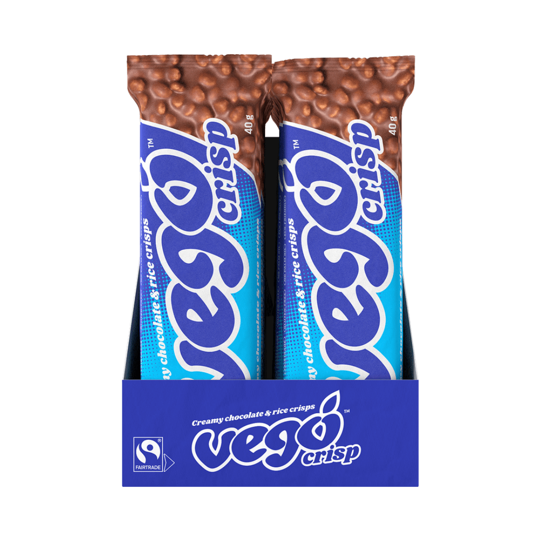 Vego Crisp Chocolate Bar Creamy Chocolate & Rice Crisps 20x40g