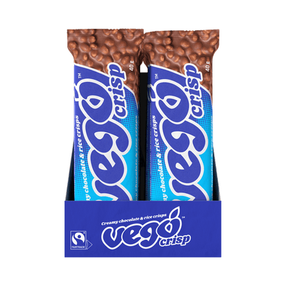 Vego Crisp Chocolate Bar Creamy Chocolate & Rice Crisps 20x40g