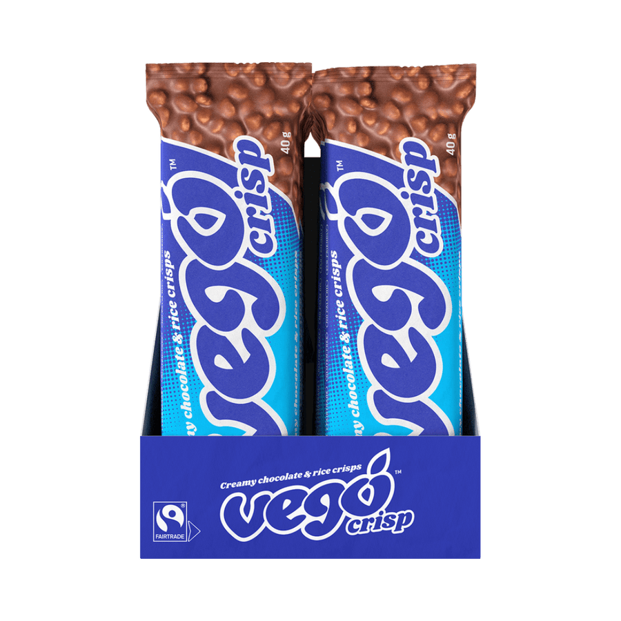 Vego Crisp Chocolate Bar Creamy Chocolate & Rice Crisps 20x40g